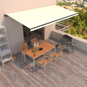 Luifel 600x350 cm crèmekleurig handmatig