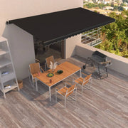 Luifel 600x350 cm antraciet handmatig