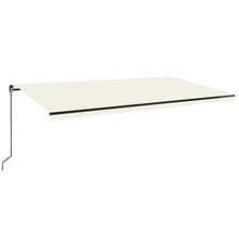 Luifel Handmatig Uittrekbaar Met Led Kleurig 600 x 350 cm Crème