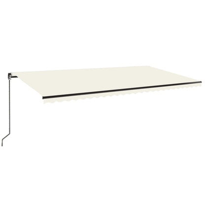Luifel Handmatig Uittrekbaar Met Led Kleurig 600 x 350 cm Crème
