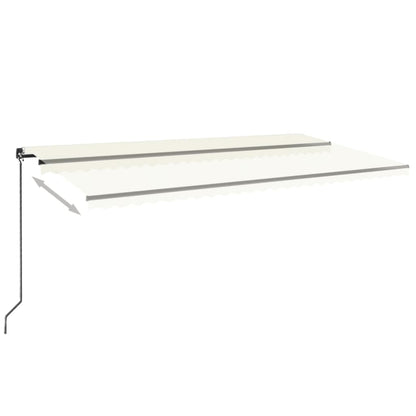 Luifel Handmatig Uittrekbaar Met Led Kleurig 600 x 350 cm Crème