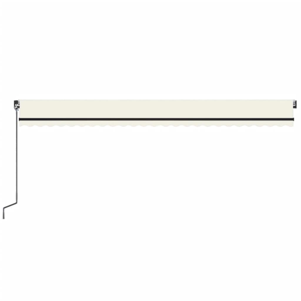 Luifel Handmatig Uittrekbaar Met Led Kleurig 600 x 350 cm Crème