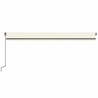 Luifel Handmatig Uittrekbaar Met Led Kleurig 600 x 350 cm Crème