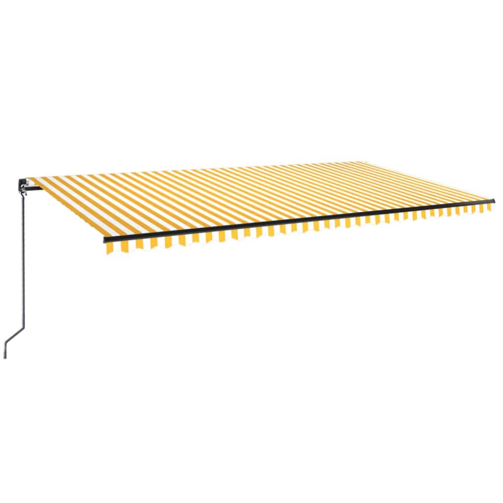 Luifel Handmatig Uittrekbaar Met Led Geel En Wit 600 x 350 cm