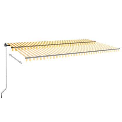 Luifel Handmatig Uittrekbaar Met Led Geel En Wit 600 x 350 cm