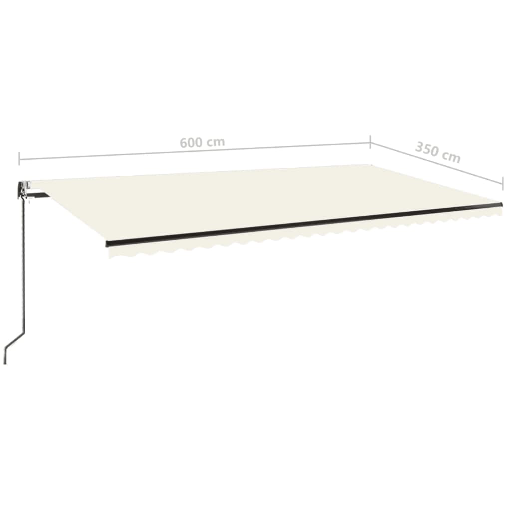 Luifel Automatisch Uittrekbaar Kleurig 600 x 350 cm Crème