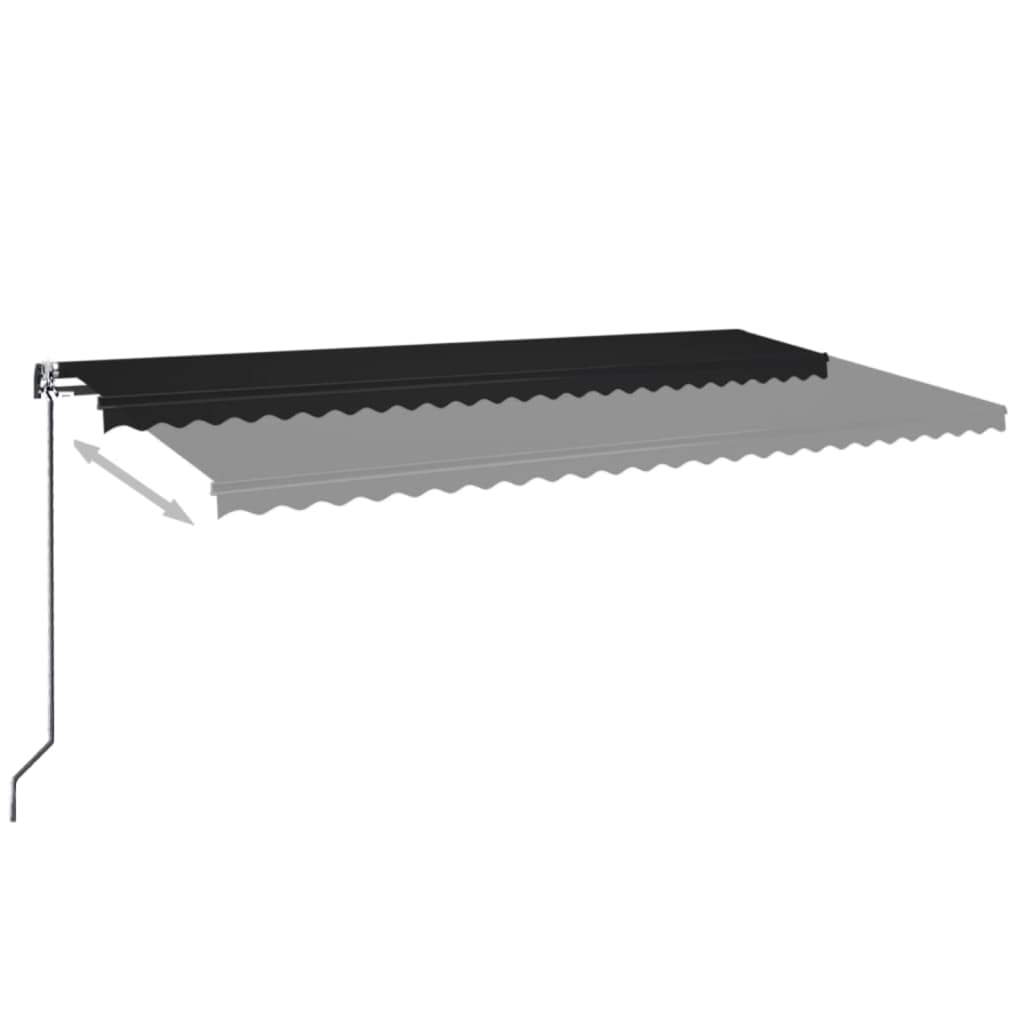 Luifel Automatisch Uittrekbaar Kleurig 600 x 350 cm Antraciet