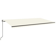 Luifel automatisch met LED en windsensor 600x350 cm crèmekleur