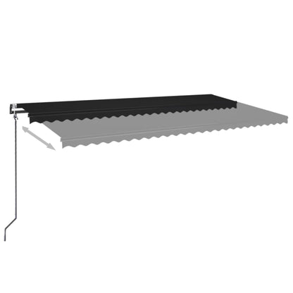 Luifel automatisch met LED en windsensor 600x350 cm antraciet