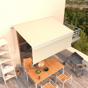 Luifel 300x250 cm crèmekleur handmatig uittrekbaar
