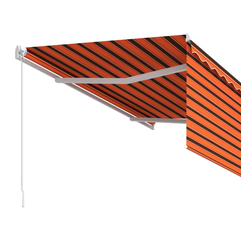 Luifel Handmatig Uittrekbaar Rolgordijn 3X2,5 M Oranje En Bruin 3 x 2.5 m Multikleur