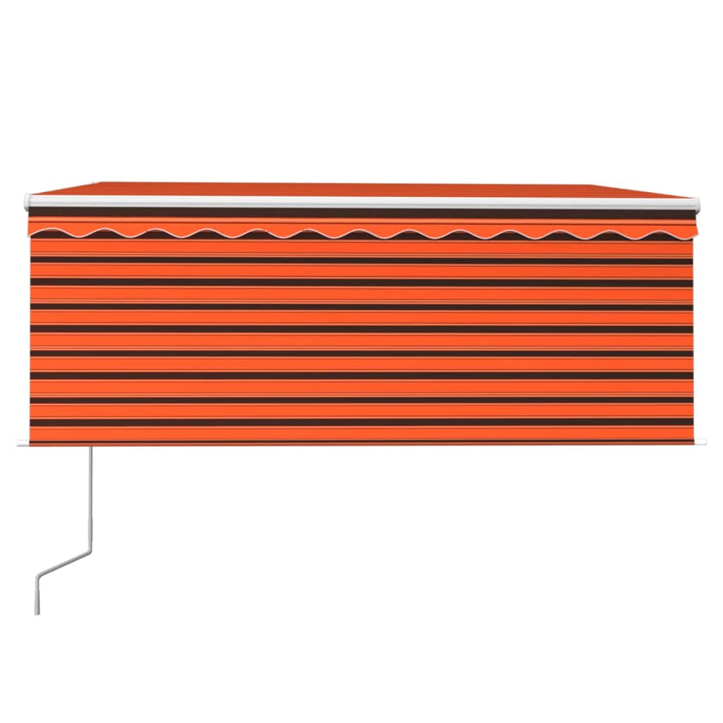 Luifel Automatisch Uittrekbaar Met Rolgordijn 3X2,5 M Oranje 3 x 2.5 m Multikleur