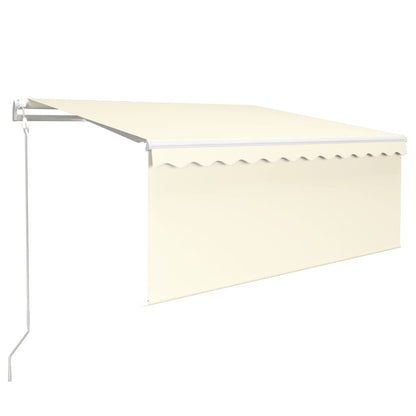 Luifel Automatisch Met Gordijn, Led En Windsensor 3X2,5 M 3 x 2.5 m Crème