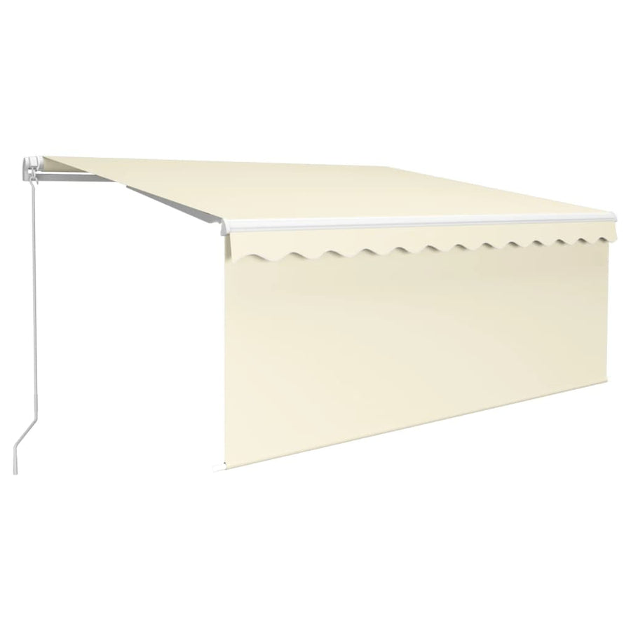 Luifel Handmatig Uittrekbaar Met Rolgordijn 3,5X2,5 M 3.5 x 2.5 m Crème