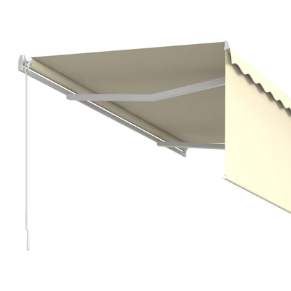 Luifel Handmatig Uittrekbaar Met Rolgordijn 3,5X2,5 M 3.5 x 2.5 m Crème