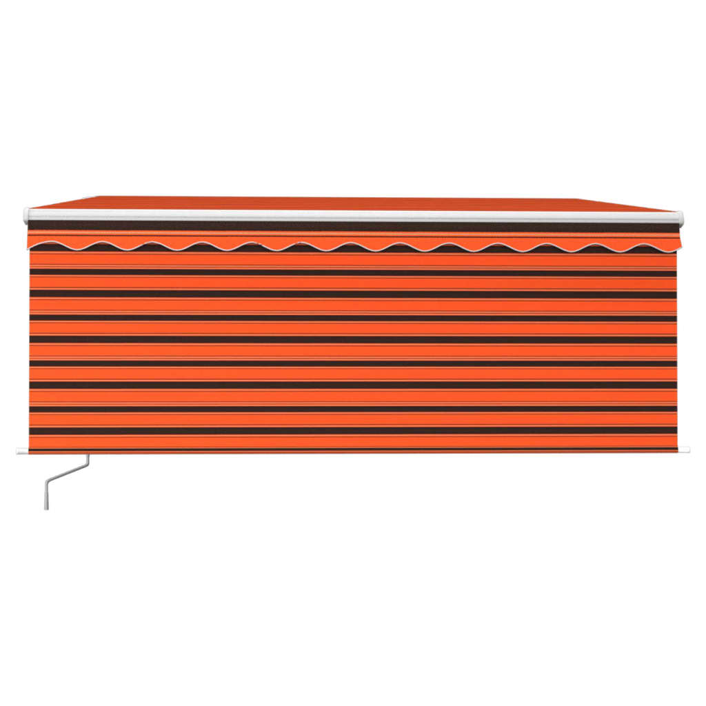 Luifel Handmatig Uittrekbaar Rolgordijn 3,5X2,5 M Oranje Bruin 3.5 x 2.5 m Multikleur