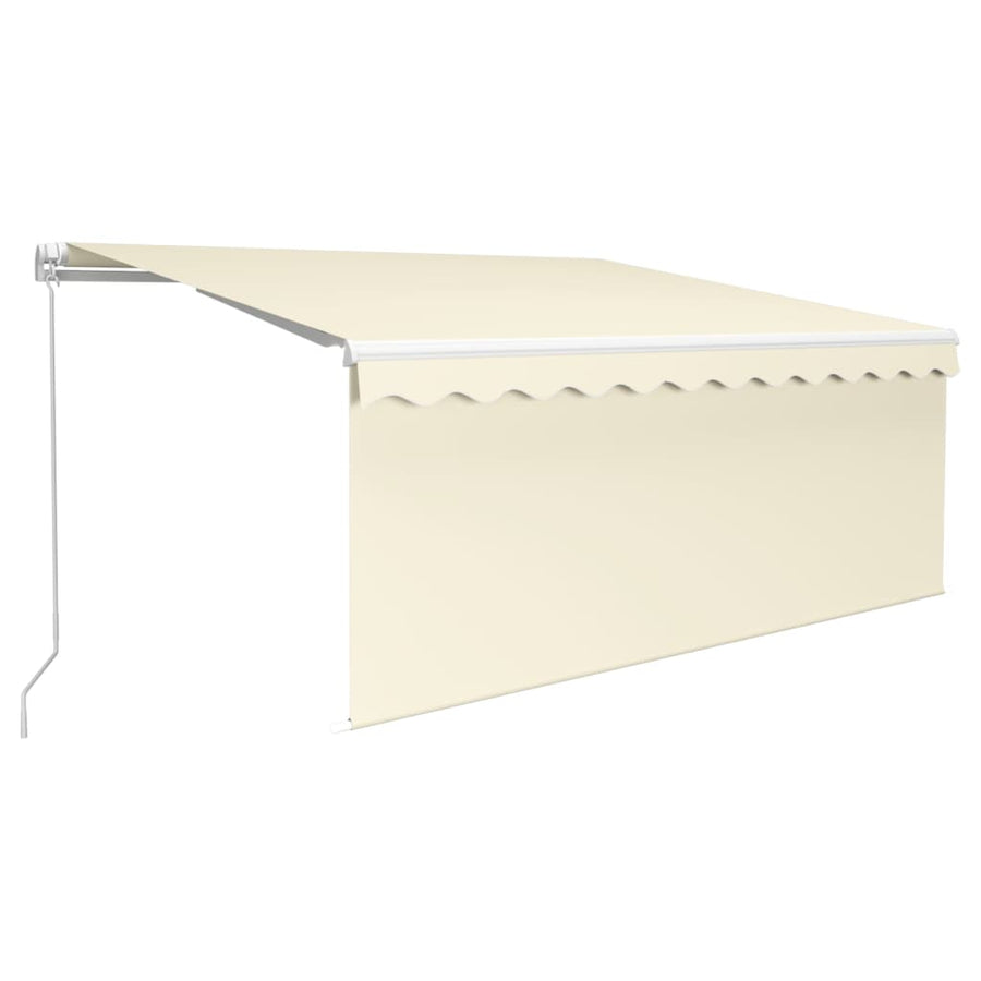 Luifel Handmatig Uittrekbaar Rolgordijn En Led 3,5X2,5 M 3.5 x 2.5 m Crème