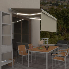 Luifel Handmatig Uittrekbaar Rolgordijn En Led 3,5X2,5 M 3.5 x 2.5 m Crème