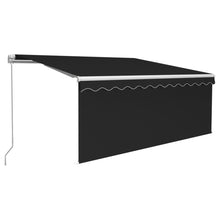 Luifel Handmatig Uittrekbaar Rolgordijn Led 3,5X2,5 M Antraciet 3.5 x 2.5 m