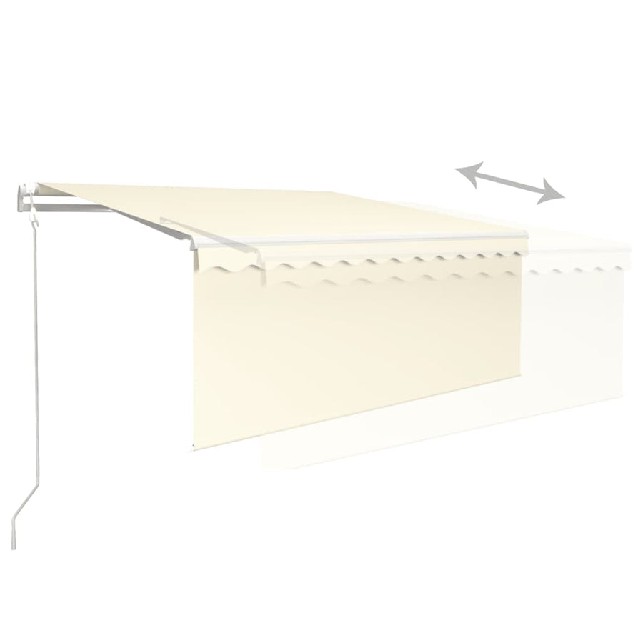Luifel Automatisch Uittrekbaar Rolgordijn 3,5X2,5 M Kleur 3.5 x 2.5 m Crème
