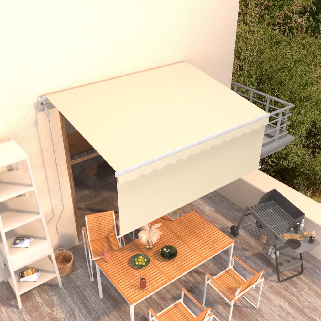 Luifel Automatisch Uittrekbaar Rolgordijn 3,5X2,5 M Kleur 3.5 x 2.5 m Crème