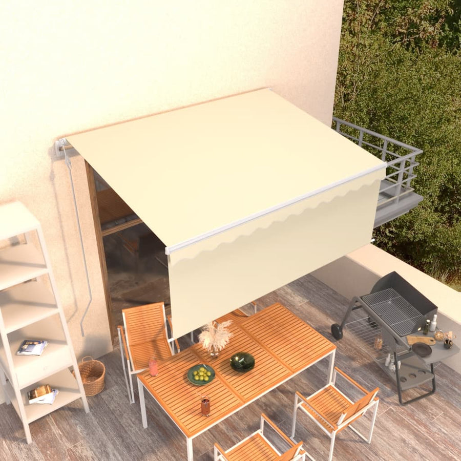 Luifel Automatisch Uittrekbaar Rolgordijn 3,5X2,5 M Kleur 3.5 x 2.5 m Crème