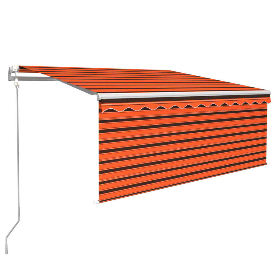 Luifel Automatisch Uittrekbaar Rolgordijn 3,5X2,5M Oranje Bruin 3.5 x 2.5 m Multikleur