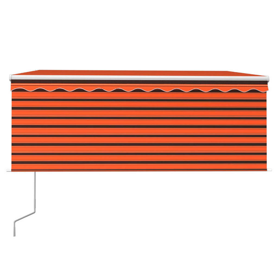 Luifel Automatisch Uittrekbaar Rolgordijn 3,5X2,5M Oranje Bruin 3.5 x 2.5 m Multikleur