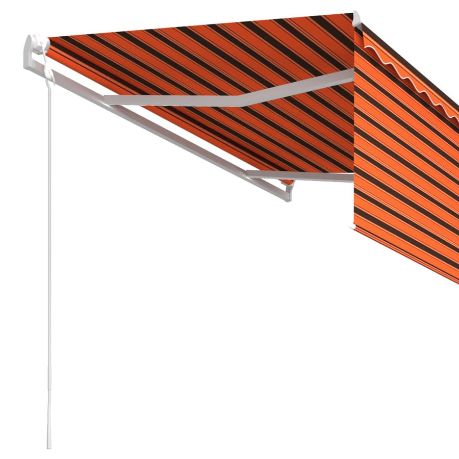 Luifel Automatisch Uittrekbaar Rolgordijn 3,5X2,5M Oranje Bruin 3.5 x 2.5 m Multikleur