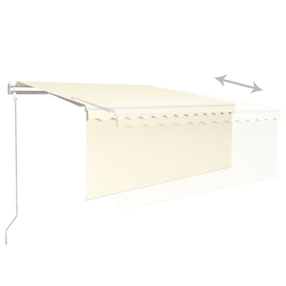 Luifel Automatisch Rolgordijn Led Windsensor 3,5X2,5 M 3.5 x 2.5 m Crème