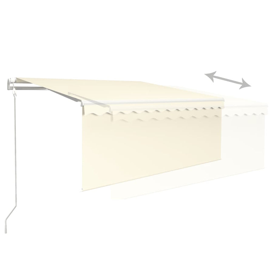 Luifel Automatisch Rolgordijn Led Windsensor 3,5X2,5 M 3.5 x 2.5 m Crème