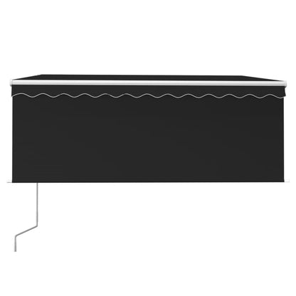 Luifel Met Rolgordijn, Led En Windsensor 3,5X2,5 M 3.5 x 2.5 m Antraciet