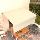 Awning manually extendable with roller blind 4x3 m cream