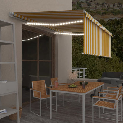 Luifel Handmatig Uittrekbaar Met Rolgordijn Led 3X2,5 M