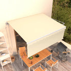 Automatic retractable awning with roller blind 4x3 m cream