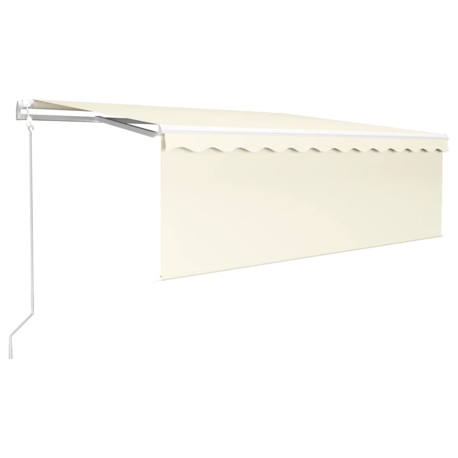 Luifel Automatisch Met Rolgordijn, Led En Windsensor 4X3M 4 x 3 m Crème