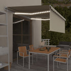 Luifel automatisch 4x3m crème met rolgordijn LED windsensor