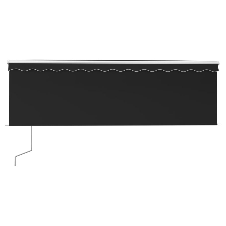 Luifel Met Rolgordijn, Led En Windsensor 4X3 M Antracietkleurig 4 x 3 m