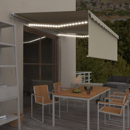 Luifel Handmatig Uittrekbaar Met Rolgordijn Led 3X2,5 M