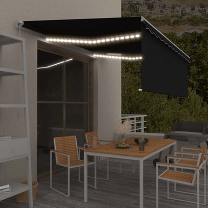 Luifel Handmatig Uittrekbaar Met Rolgordijn Led 3X2,5 M