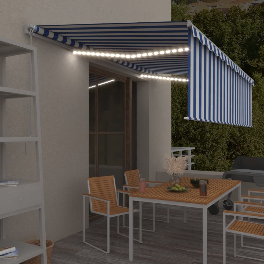 Luifel Handmatig Uittrekbaar Met Rolgordijn Led 3X2,5 M