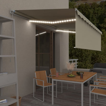 Luifel Handmatig Uittrekbaar Met Rolgordijn Led 3X2,5 M