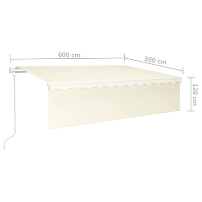 Luifel Automatisch Met Rolgordijn Led Windsensor 6 x 3 m
