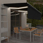 Luifel 6x3 m automatisch rolgordijn met led en windsensor
