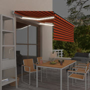 Luifel 3x2,5 m oranje bruin met LED