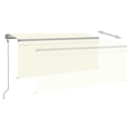 Luifel Automatisch Uittrekbaar Met Rolgordijn 3X2,5M Kleur 3 x 2.5 m Crème