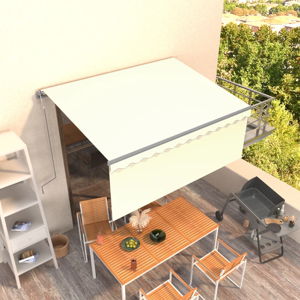 Luifel Automatisch Uittrekbaar Met Rolgordijn 3X2,5M Kleur 3 x 2.5 m Crème