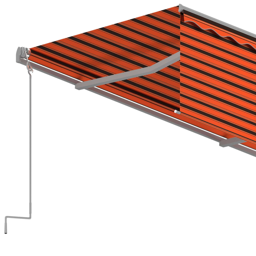 Luifel Automatisch Uittrekbaar Rolgordijn 3X2,5 M Oranje Bruin 3 x 2.5 m Multikleur