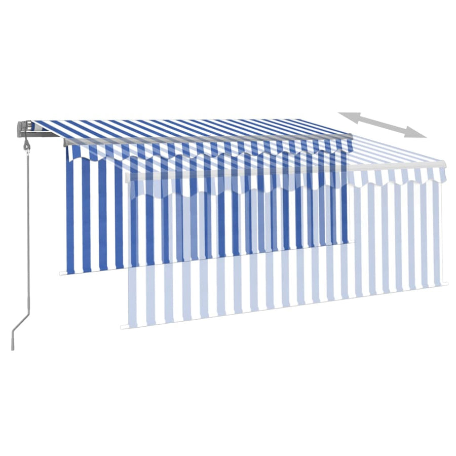 Luifel Automatisch Met Gordijn Led Windsensor 3X2,5 M 3 x 2.5 m