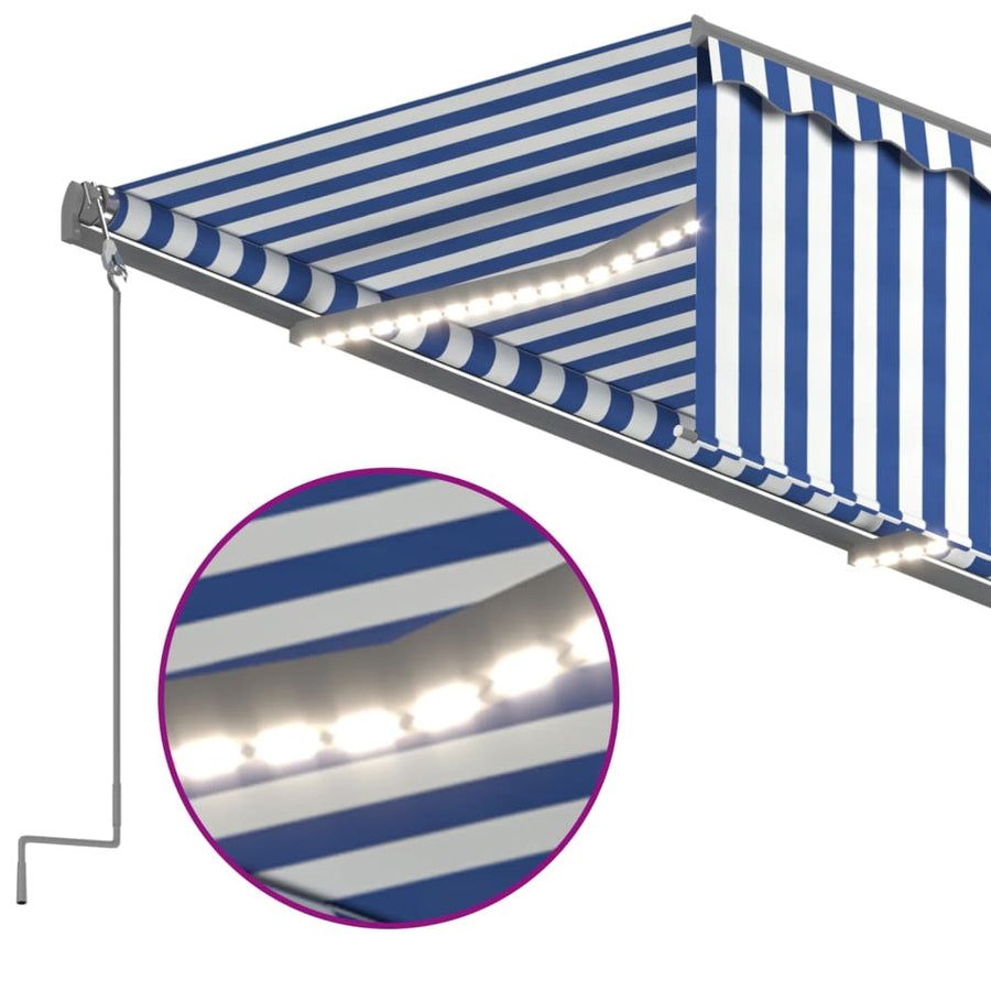 Luifel Automatisch Met Gordijn Led Windsensor 3X2,5 M 3 x 2.5 m